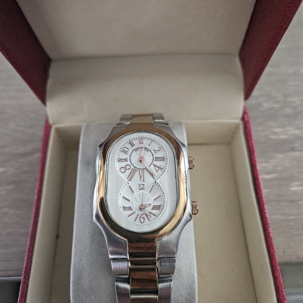 Philip Stein Silver and Rose Gold Women's Watch